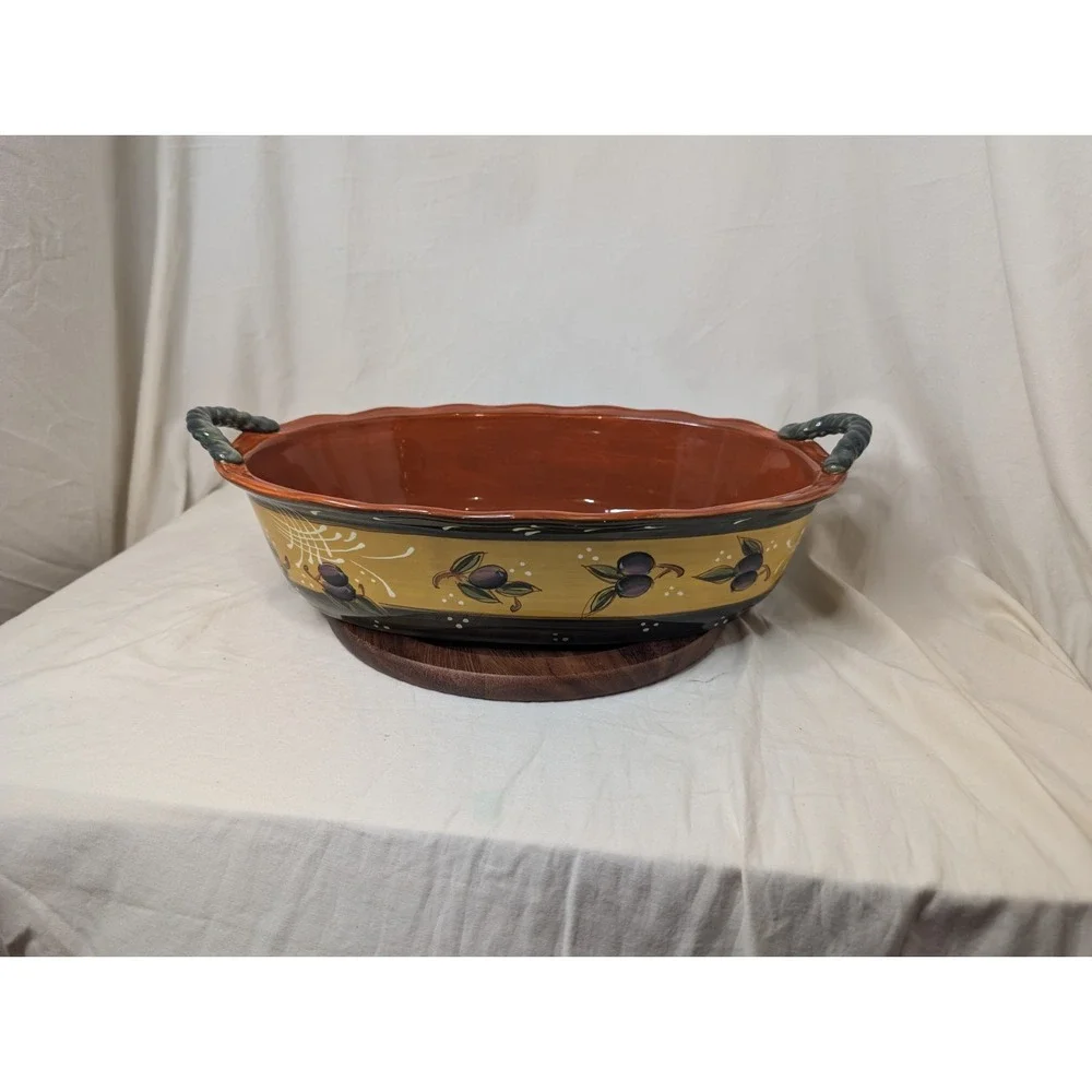 French Olivesby Certified International 14 Inch Oval Baker Kitchen Bakeware